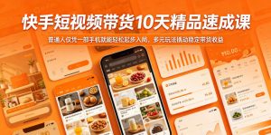 快手短视频带货10天精品速成课，普通人仅凭一部手机就能轻松起步入局，多元玩法撬动稳定带货收益-淘金日记