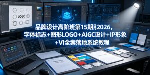 品牌设计高阶班第15期2026，字体标志＋图形LOGO＋AIGC设计＋IP形象＋VI全案落地系统教程-淘金日记