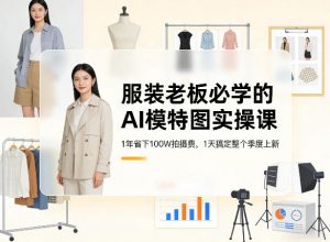 服装老板必学的AI模特图实操课,1年省下100W拍摄费,1天搞定整个季度上新-淘金日记