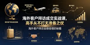 海外客户拜访成交实战课,高手从不打无准备之仗,海外客户拜访业绩倍增的秘籍-淘金日记