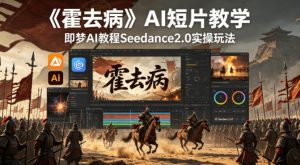 《霍去病》AI短片教学,即梦AI教程Seedance2.0实操玩法-淘金日记