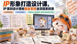 IP形象打造设计课,IP策划设计落地商业变现全流程系统课-淘金日记