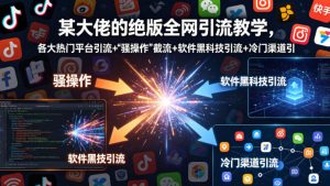 某大佬的绝版全网引流教学，各大热门平台引流+”骚操作”截流+软件黑科技引流+冷门渠道引流等-淘金日记