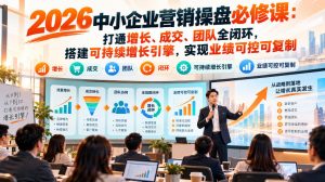 2026中小企业营销操盘必修课：打通增长、成交、团队全闭环，搭建可持续增长引擎，实现业绩可控可复制-淘金日记