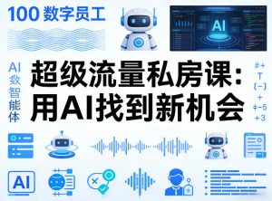 你的AI数字员工100个智能体,超级流量私房课,用AI找到新机会-淘金日记