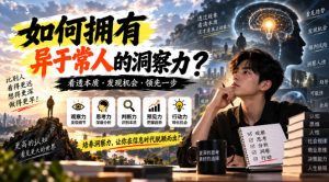 某公众号付费文章：如何拥有异于常人的洞察力？-淘金日记