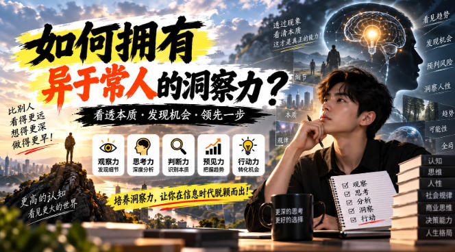 某公众号付费文章：如何拥有异于常人的洞察力？-淘金日记
