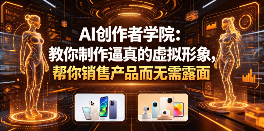 AI创作者学院：教你制作逼真的虚拟形象，帮你销售产品而无需露面【原创双语字幕】-淘金日记