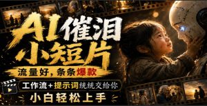 AI催泪小短片,流量好,条条爆款,工作流+提示词统统交给你,小白轻松上手-淘金日记