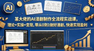 某大佬的AI漫剧制作全流程实战课,理论+实操+变现,带从0到1做好漫剧,快速实现盈利-淘金日记