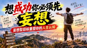 付费文章:想成功你必须先妄想,妄想型目标重塑你的人生认知-淘金日记