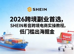 2026跨境副业首选,SHEIN希音跨境电商实操教程,低门槛出海掘金-淘金日记