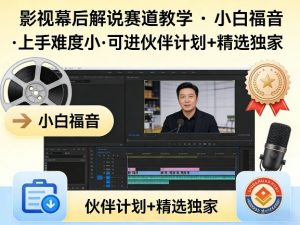 某大佬的影视幕后解说赛道教学,小白福音,上手难度小,可进伙伴计划+精选独家-淘金日记