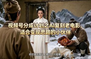 视频号分成计划之AI复刻老电影,适合变现思路的小伙伴-淘金日记