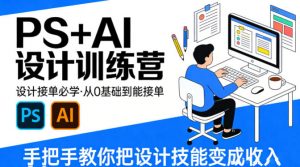 设计接单必学，PS+AI设计训练营，从0基础到能接单，手把手教你把设计技能变成收入-淘金日记