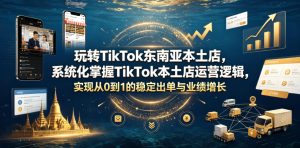 玩转TikTok东南亚本土店,系统化掌握TikTok本土店运营逻辑,实现从0到1的稳定出单与业绩增长-淘金日记