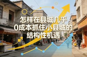 付费文章:怎样在县城几乎0成本抓住小县城的结构性机遇-淘金日记