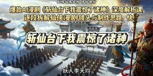 爆款AI漫剧《斩仙台下我震惊了诸神》深度解析课,逐段拆解仙侠漫剧镜头与制作思路,快速复刻爆款创作模式-淘金日记
