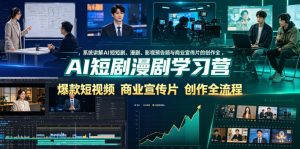 AI短剧漫剧学习营,系统讲解AI短剧、漫剧、影视预告片、爆款短视频与商业宣传片的创作全流程-淘金日记