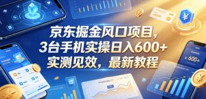 京东掘金风口项目,3台手机实操日入600+,实测见效,最新教程【揭秘】-淘金日记