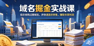 域名交易掘金实战课,低价收购过期域名,并快速高价转售,賺取丰厚利润【原创双语字幕】-淘金日记
