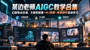 某边老师AIGC教学合集|幻想奇点全课,大模型部署+MJ绘图+视频创作系统学习-淘金日记