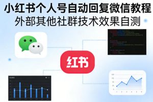 小红书个人号自动回复微信教程,外部其他社群技术,效果自测-淘金日记