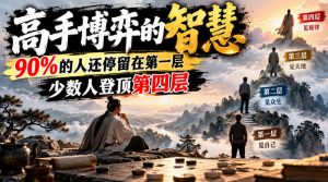 付费文章：高手博弈的智慧，90%的人还停留在第一层，少数人登顶第四层-淘金日记