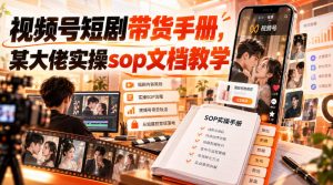 视频号短剧带货手册，某大佬实操sop文档教学-淘金日记