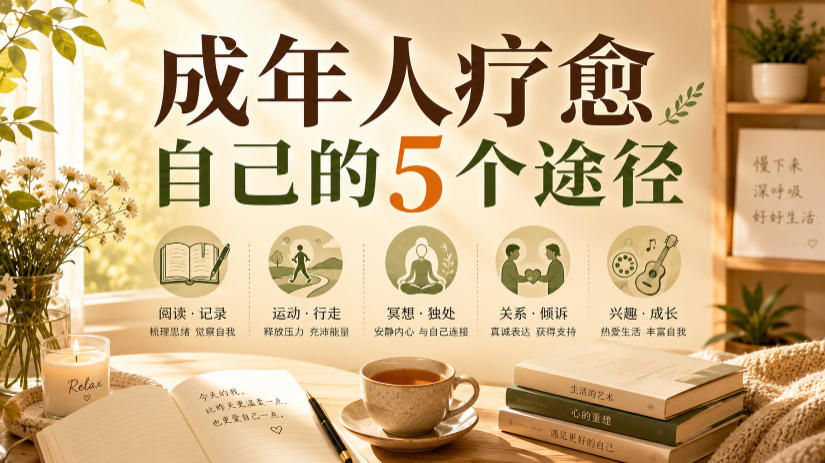 付费文章：成年人疗愈自己的5个途径-淘金日记
