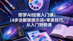 即梦AI绘画入门课|4步法解锁提示词+审美技巧,从入门到精通-淘金日记