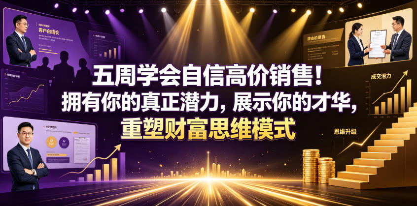 五周学会自信高价销售！拥有你的真正潜力，展示你的才华，重塑财富思维模式【原创双语字幕】-淘金日记