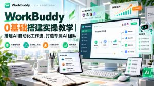 WorkBuddy 0基础搭建实操教学|搭建AI自动化工作流,打造专属AI团队-淘金日记