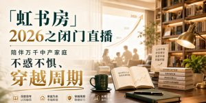 「虹书房」2026之闭门直播,陪伴万千中产家庭,不惑不惧、穿越周期-淘金日记