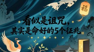 付费文章：看似是诅咒，其实是命好的5个征兆-淘金日记