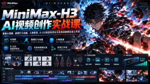 MiniMax-H3 AI视频创作实战课,掌握AI短剧、高燃打斗动画、人物表演、8-12G低显存优化与全自动视频生成工作流-淘金日记