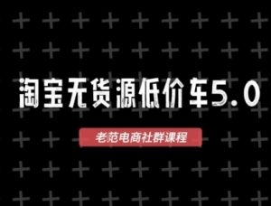 淘宝无货源价车5.0，​2026最新VIP淘宝无货源课程，1688代发，蓝海选品，零成本创业首选（更新26年9月11日）-淘金日记