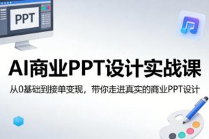AI商业PPT设计实战课,从0基础到接单变现,带你走进真实的商业PPT设计-淘金日记