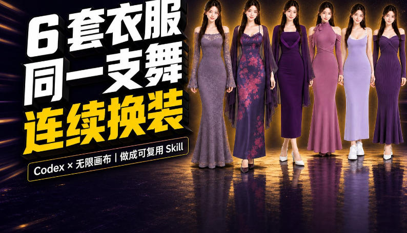 同一支舞，6套衣服按顺序切换：我把服装换装视频做成了一个Skill-淘金日记