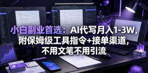 小白副业首选:AI代写月入1-3W,附保姆级工具指令+接单渠道,不用文笔不用引流【揭秘】-淘金日记