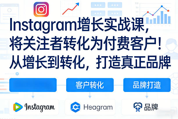 Instagram增长实战课，将关注者转化为付费客户！从增长到转化，打造真正品牌（双语字幕）-淘金日记