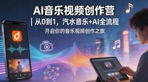 AI音乐视频创作营|从0到1,汽水音乐+AI全流程,开启你的音乐视频创作之旅-淘金日记