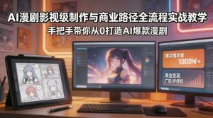 AI漫剧影视级制作与商业路径全流程实战教学，手带你从0打造AI爆款漫剧-淘金日记
