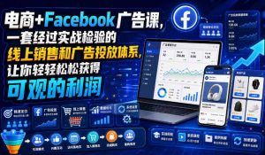 电商+Facebook广告课,一套经过实战检验的线上销售和广告投放体系,让你轻轻松松获得可观的利润【原创双语字幕】-淘金日记