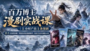 百万博主漫剧实战课|1小时产出1条漫剧,0‑1全流程拆解,掌握高质量漫剧制作,配套全套实操提示词-淘金日记