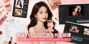 即梦2.0+剪映商业TVC口红广告大片实战课|从分镜脚本创作到AI成片+后期精修,全流程打造品牌级产品广告-淘金日记