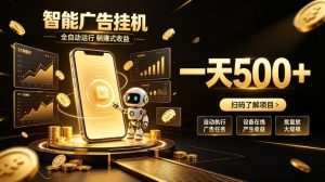 智能广告挂G项目,无需人工值守,全自动躺賺增收,单日收益可达500+【揭秘】-淘金日记
