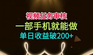 视频任务审核,一部手机就能做,简单上手,单日收益破200+【揭秘】-淘金日记