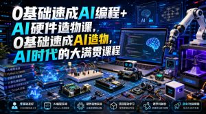 0基础速成AI编程+AI硬件造物课，0基础速成AI造物，AI时代的大满贯课程-淘金日记