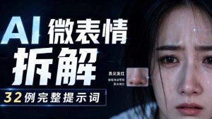 AI微表情拆解提示词合集,精准调控AI角色表情,可直接复用,0基础也能调出影视级表情变化-淘金日记